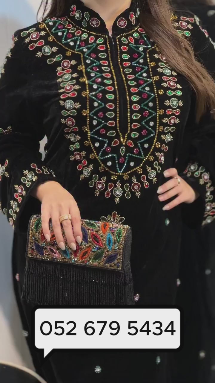 Black Velvet Jalabya